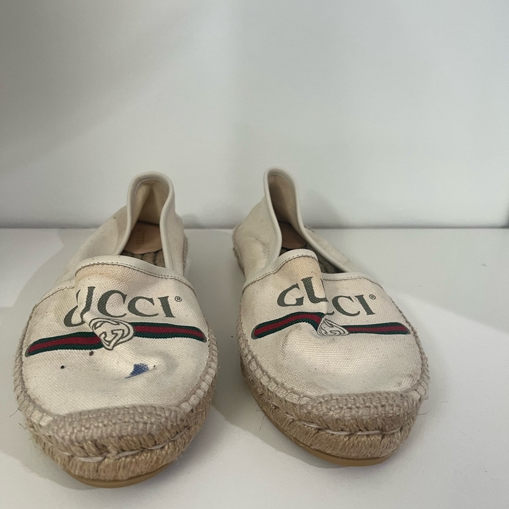 Gucci Women's Beige Espadrilles with Logo